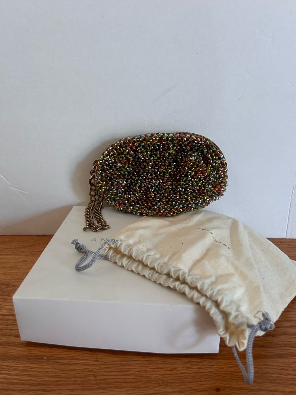 Anteprima Multicolor Wired Pouch (Standard 2) with Chained wrist strap
